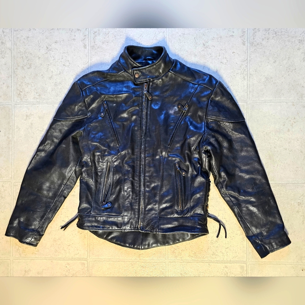 American Rider Women's Black Leather Jacket Medium (Heavy-duty)